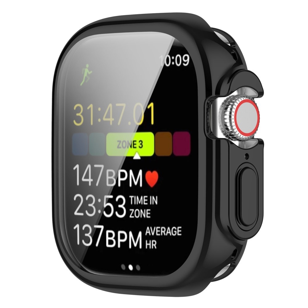 Puha, felpattintható gél védőtok Apple Watch Ultra/Ultra 2 49 mm-es órához - fekete