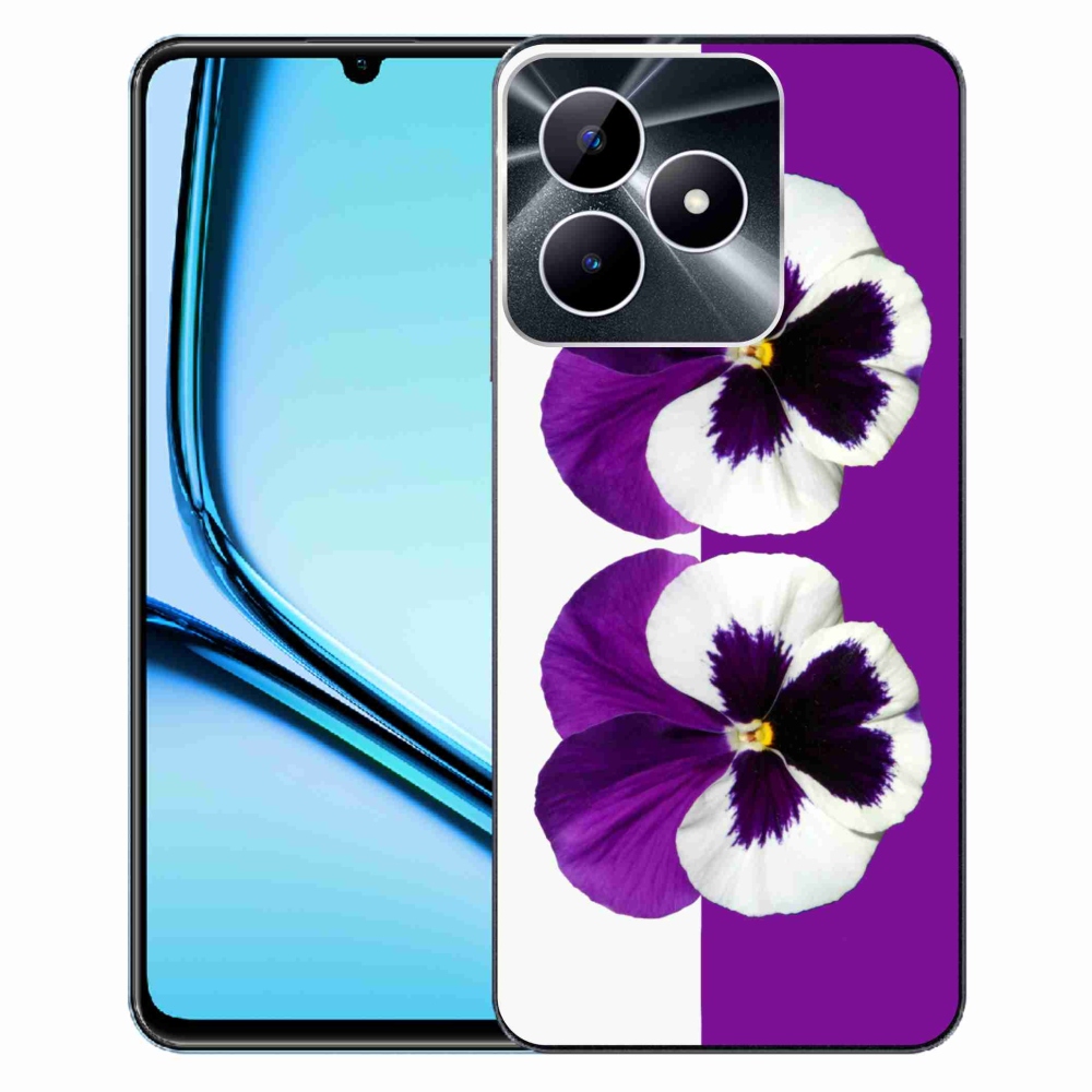 Gél borító mmCase a Realme Note 50 készülékhez - lila és fehér virág