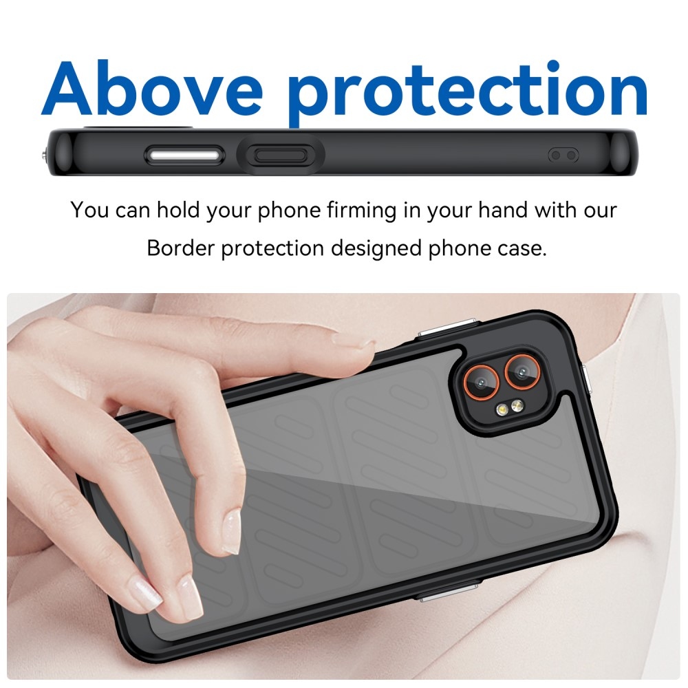 Gél tok kemény hátlappal Samsung Galaxy Xcover 7 Pro készülékhez - fekete