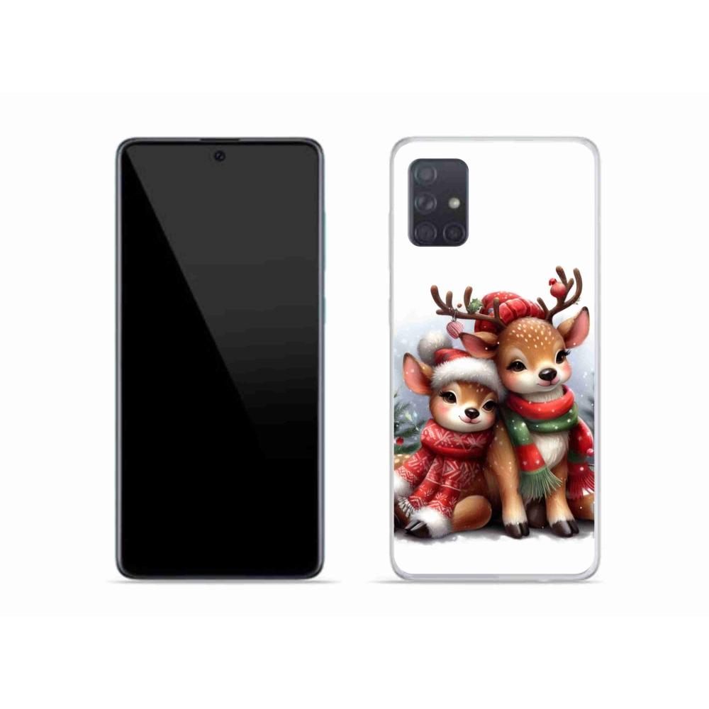 Gél borítás mmCase Samsung Galaxy A51 készülékhez - karácsonyi rénszarvas