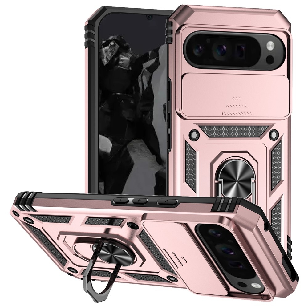 Gyűrűálló borítás a Google Pixel 10 Pro XL/Pixel 9 Pro XL készülékhez - rózsaarany színben