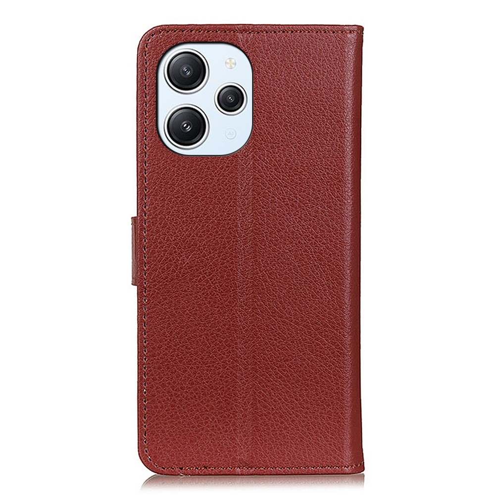 Litchie könyv tok a Xiaomi Redmi 12 4G/5G készülékhez - barna