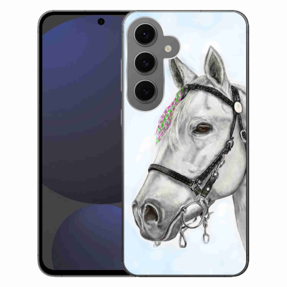 Zselés borítás mmCase Samsung Galaxy S24 FE - fehér ló 1