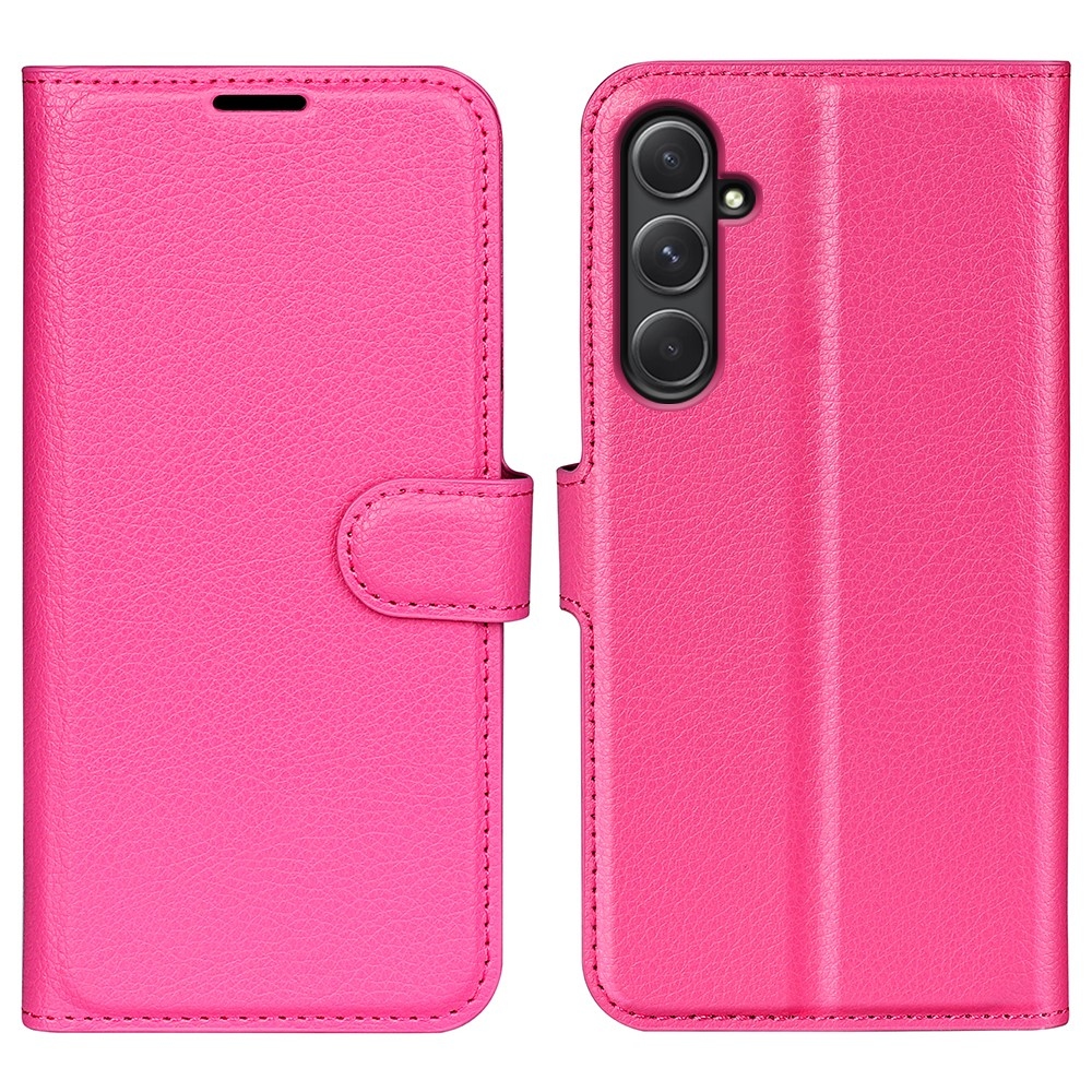 Litchi könyv tok Samsung Galaxy A55 5G - rózsaszínű