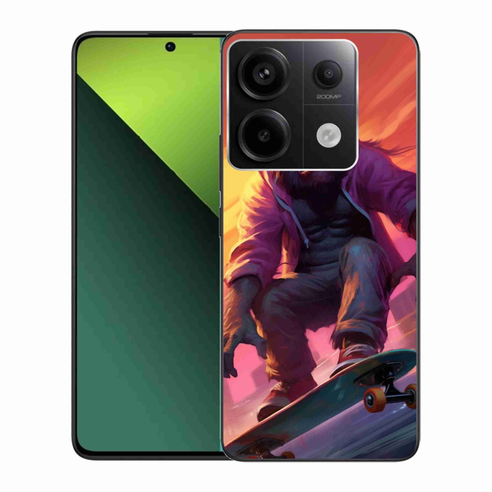Gél borítás mmCase a Xiaomi Redmi Note 13 Pro 5G/Poco X6 5G számára - gorilla a gördeszkán