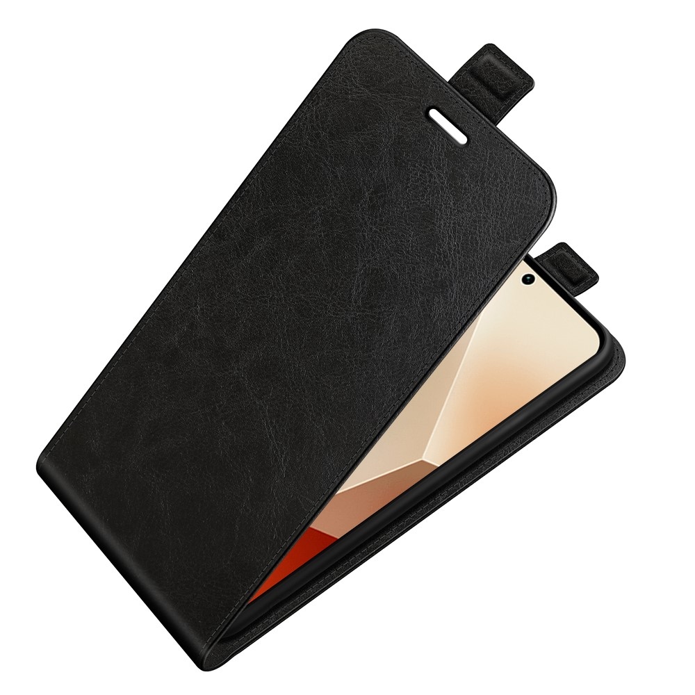 Függőleges flip tok Xiaomi Redmi Note 13 5G-hez - fekete