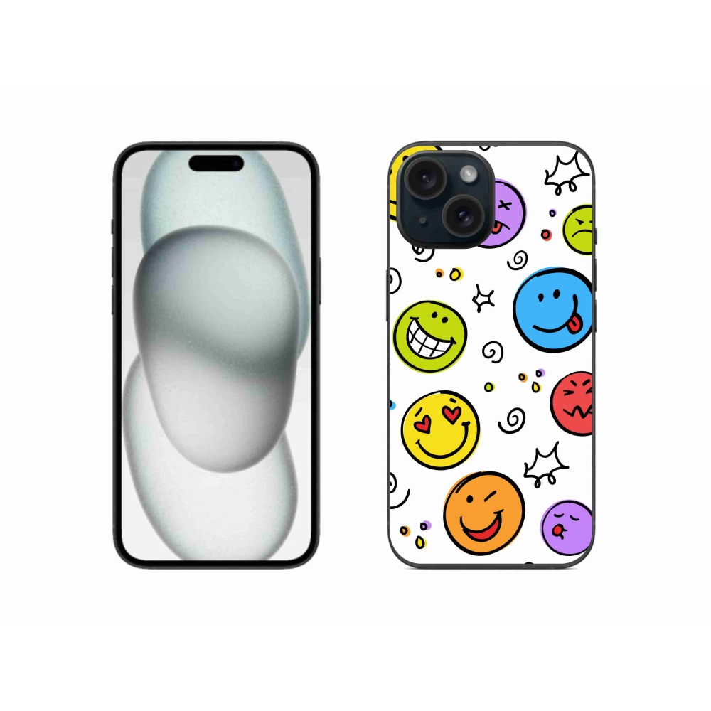 Zselés borítás mmCase iPhone 15 készülékhez - smiley-k