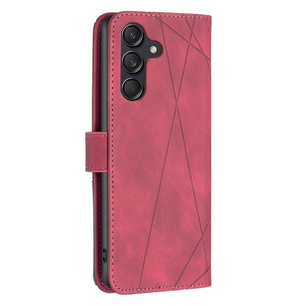 BINFEN könyvtáska Samsung Galaxy M55 5G - piros