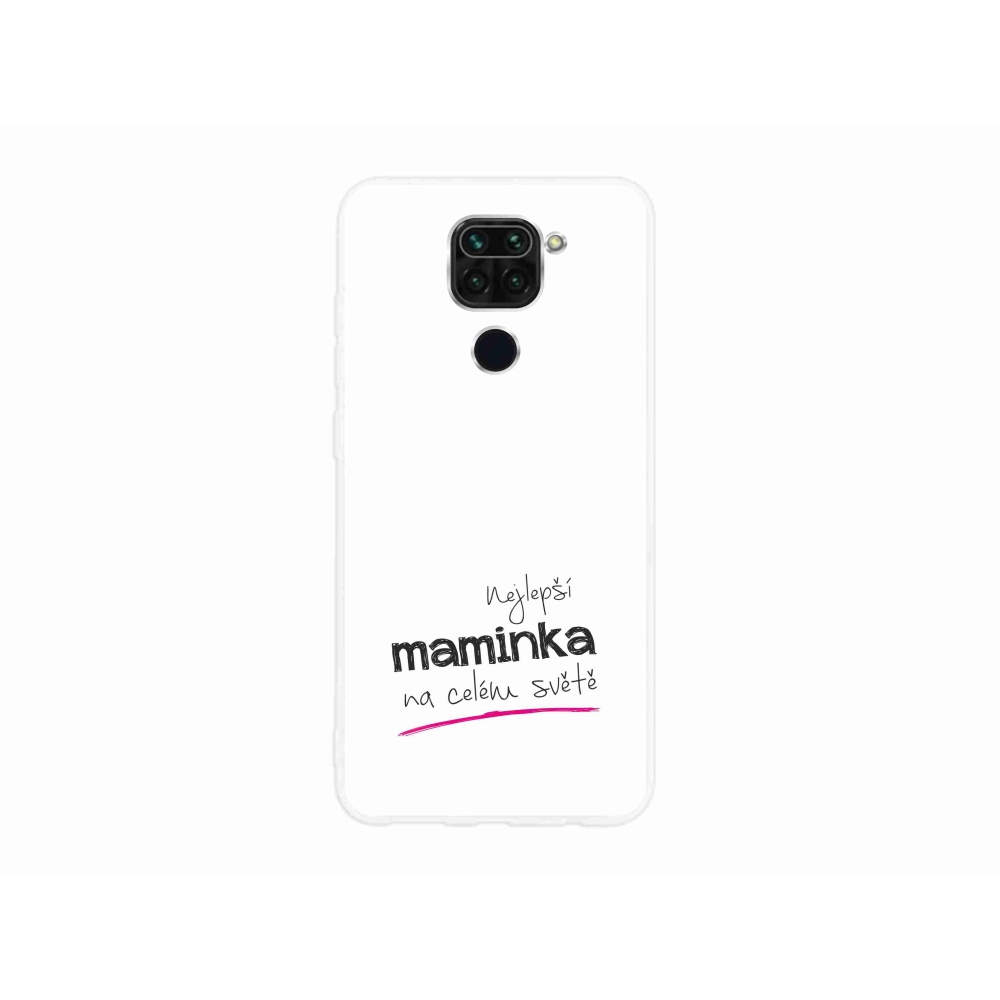 Gél borító mmCase a Xiaomi Redmi Note 9 - legjobb anya 4 fehér háttérrel