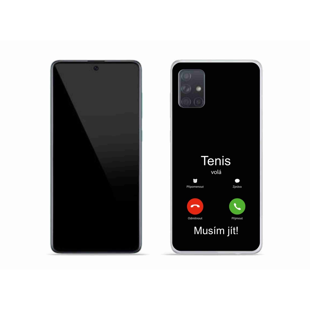 Gél borítás mmCase Samsung Galaxy A51 - teniszhívások fekete háttérrel
