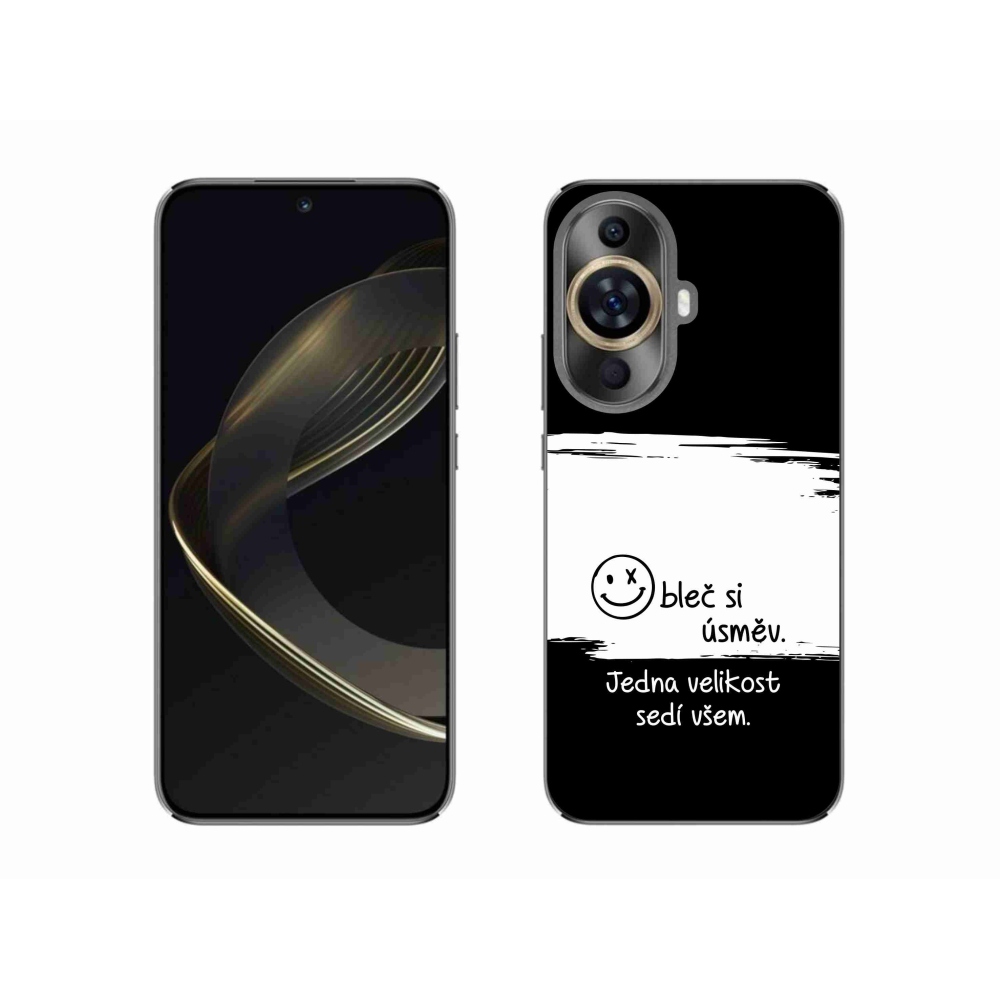 Gél borító mmCase a Huawei Nova 11-hez - vicces szöveg 8 fehér és fekete háttérrel