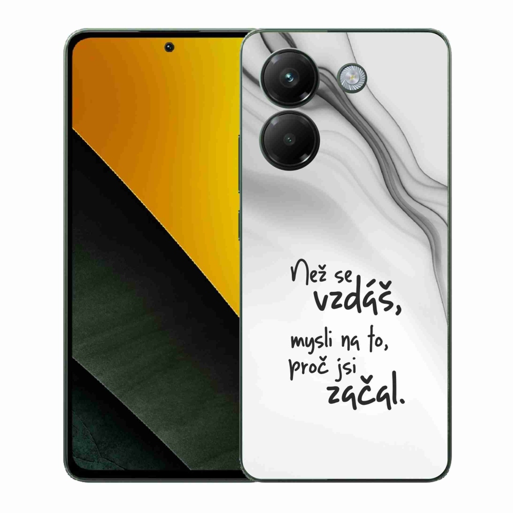 Gél borítás mmCase a Xiaomi Poco M7 Pro 5G számára - idézet 2 fehér háttér