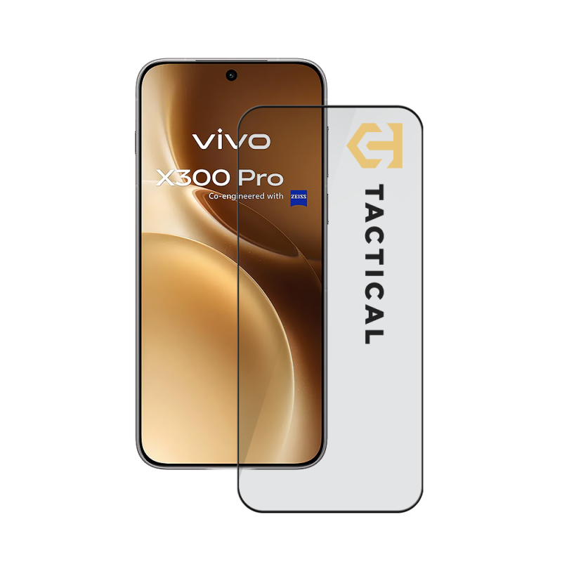 Taktikai üvegpajzs 5D üveg a Vivo X300 Pro Fekete készülékhez