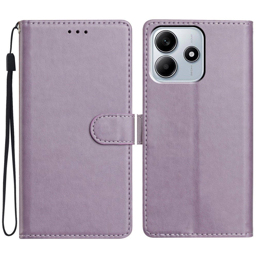 Vérrögök könyv tok a Xiaomi Redmi Note 14 5G-hez - lila
