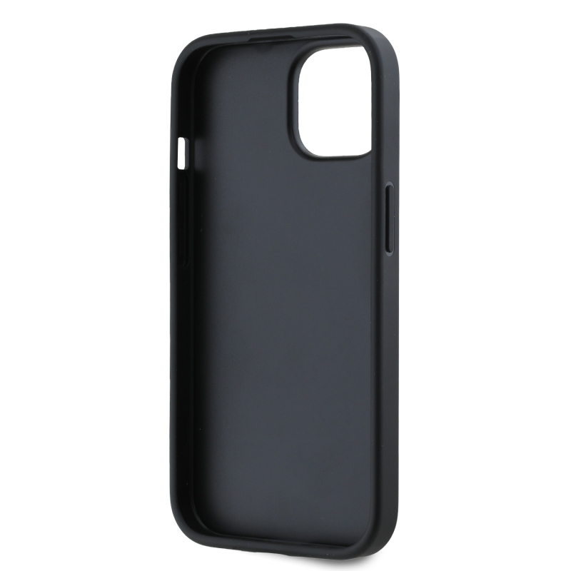 DKNY PU bőr Ismétlődő mintás kártya zseb hátsó borító iPhone 15 Fekete