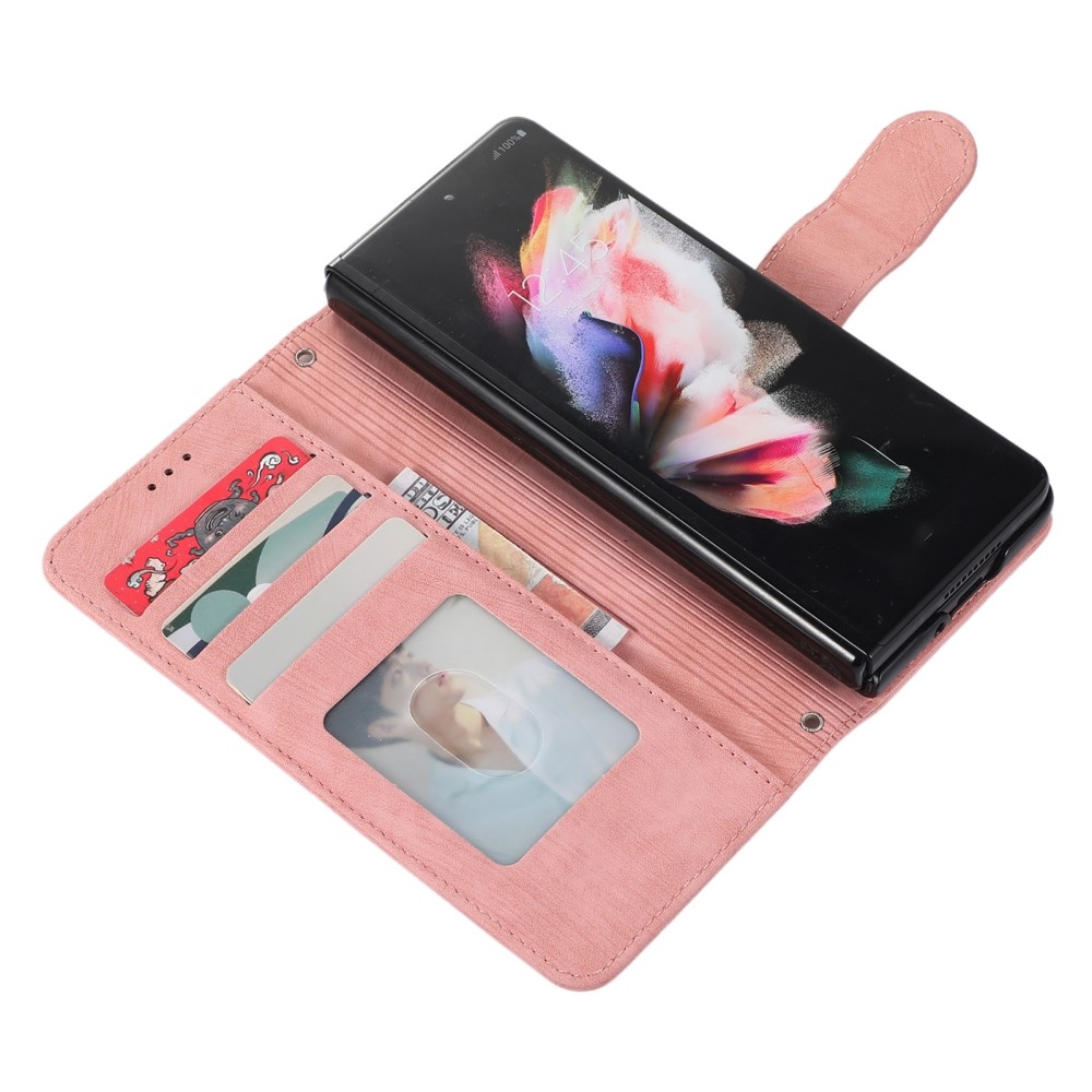 Tárcás könyvtáska Samsung Galaxy Z Fold5 5G - rózsa arany