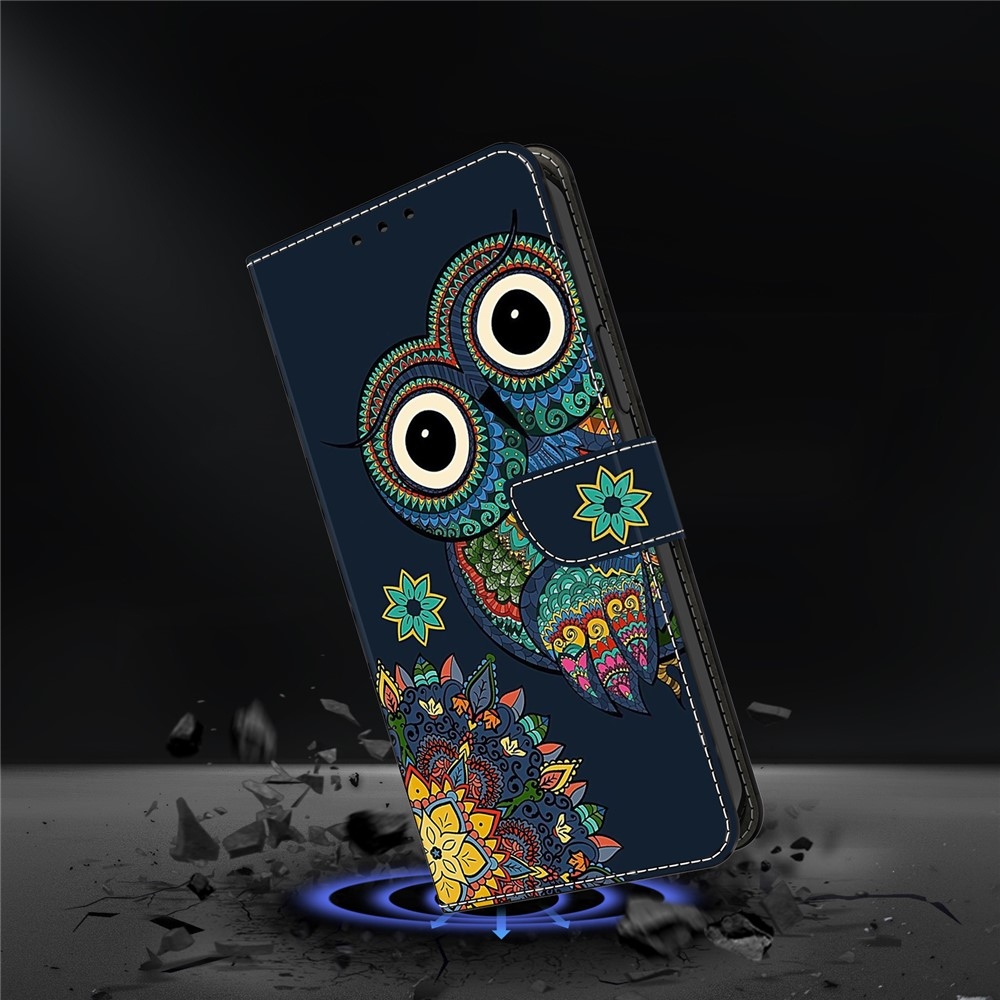 Sima könyvtáska Google Pixel 10 Pro/Pixel 10 - bagoly és mandala