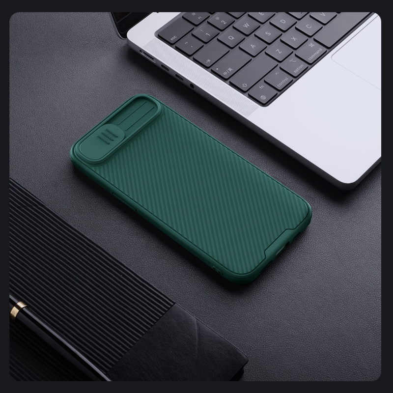 Nillkin CamShield PRO hátlap az Apple iPhone 16e készülékhez Mélyzöld