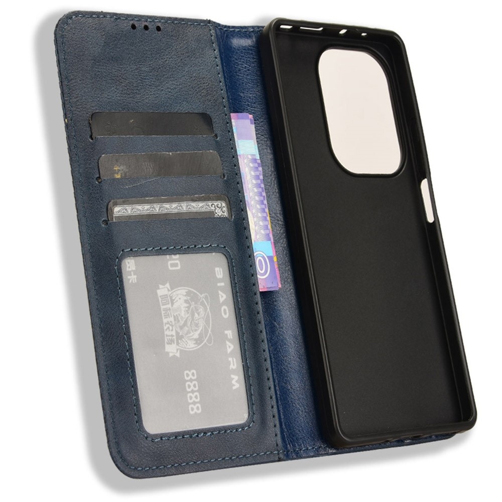 Vintage könyv tok Xiaomi Redmi Note 14S/Note 13 Pro 4G/Poco M6 Pro - sötétkék