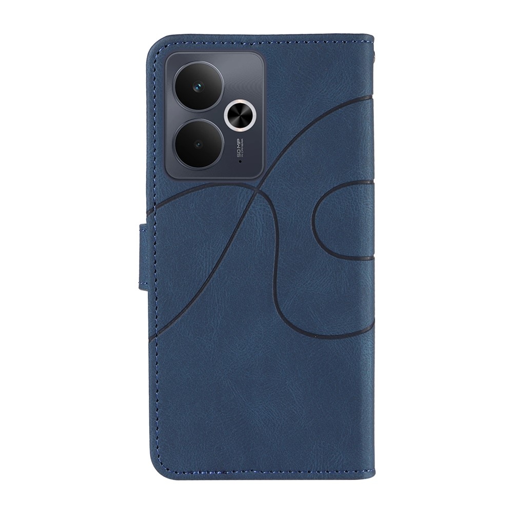 Ívelt könyvtáska a Realme 14 5G/14T 5G készülékhez - kék