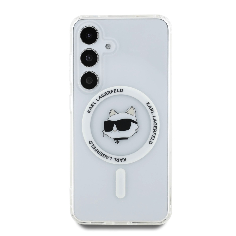 Karl Lagerfeld IML Choupette Head MagSafe hátlap Samsung Galaxy S25 átlátszóhoz