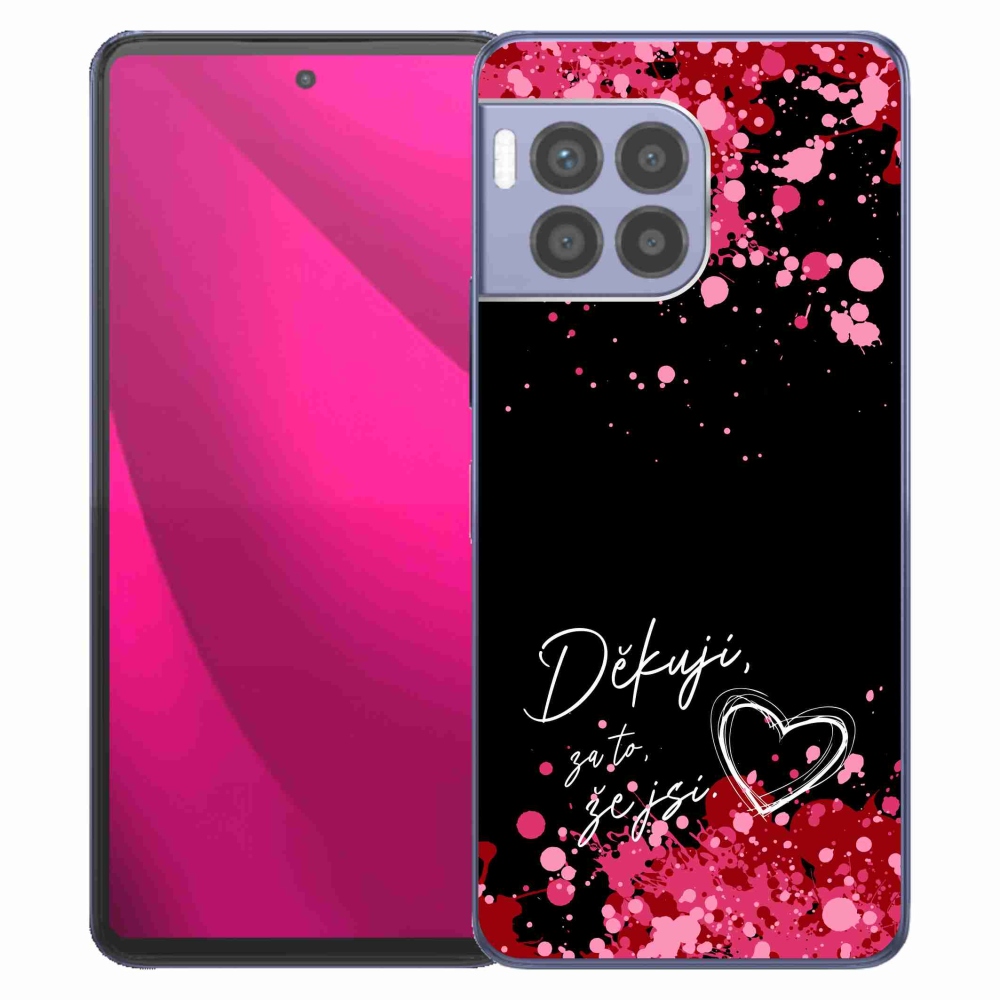 Gél borító mmCase a T-Mobile T Phone 2 Pro készülékhez - love text 2 fekete háttér