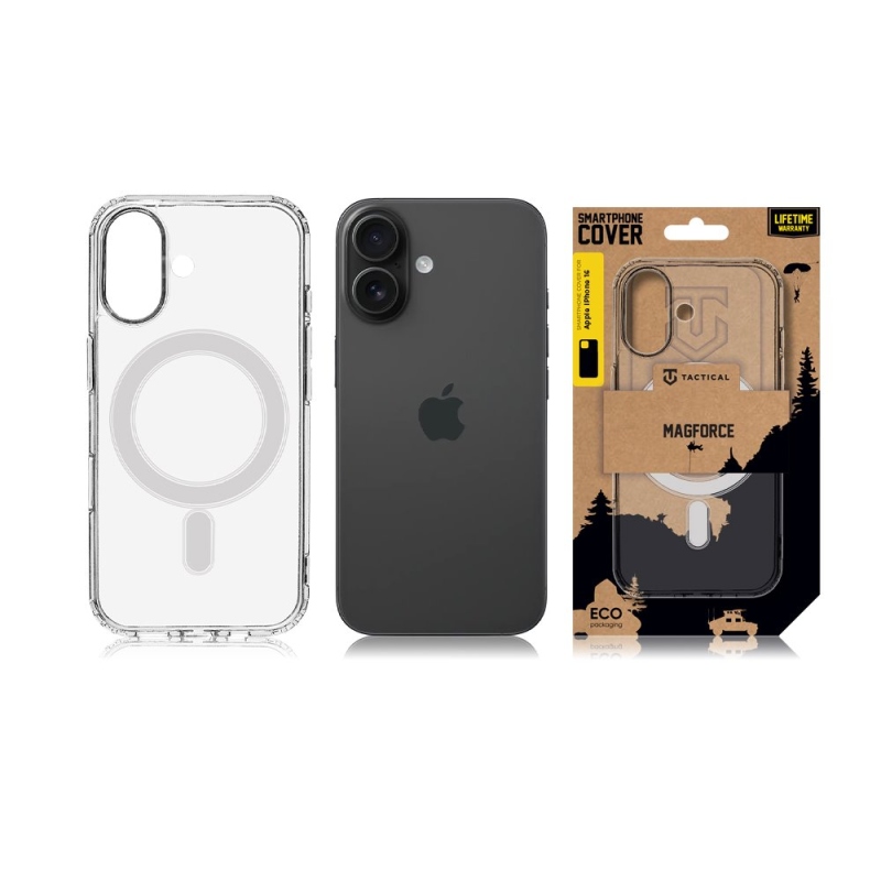 Taktikai MagForce borító Apple iPhone 16-hoz Átlátszó