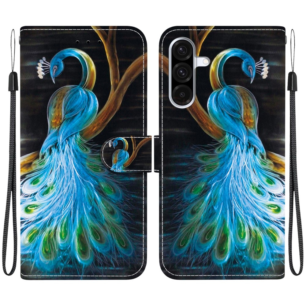 Sokoldalú könyves tok Samsung Galaxy A36 5G/A56 5G - páva