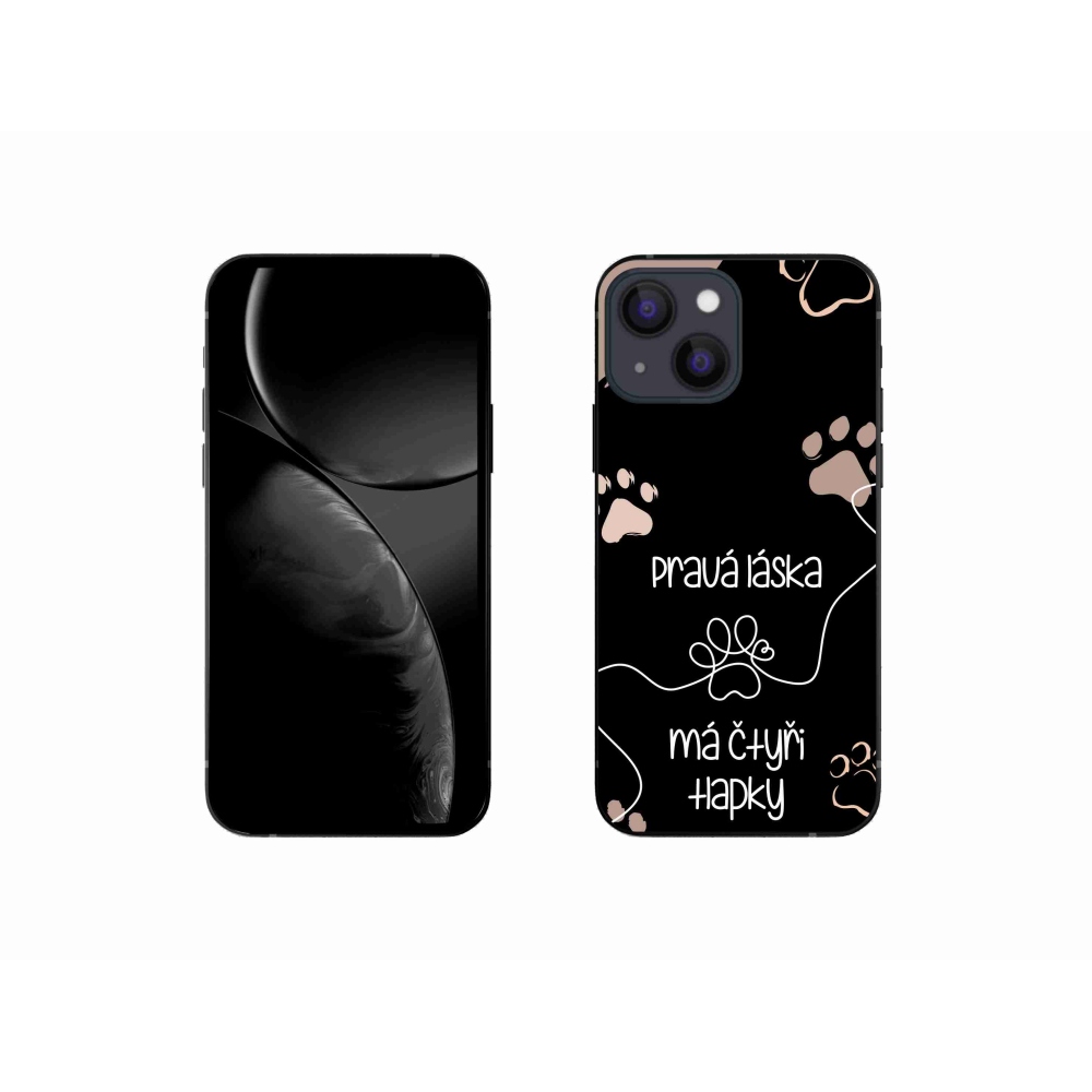 Gél borítás mmCase iPhone 13 mini 5.4 készülékhez - kutyamotívum 1 fekete háttér