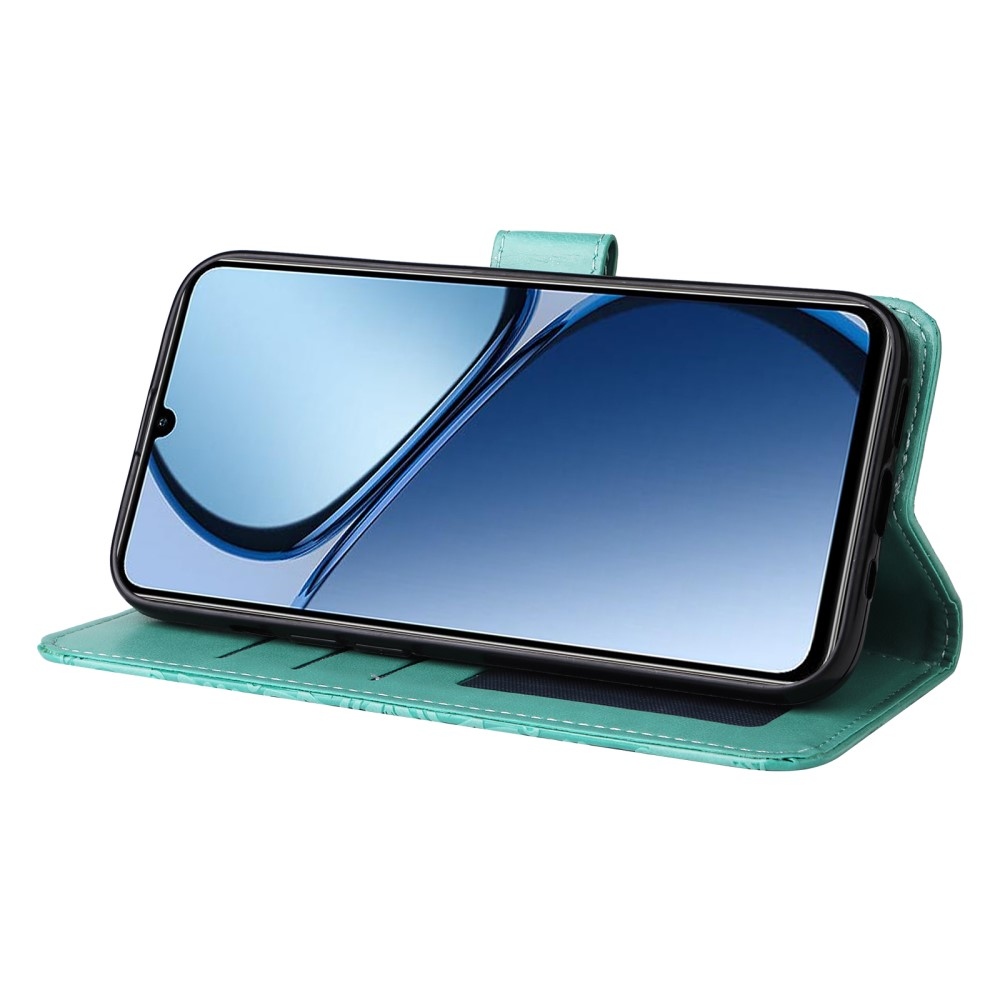 Napraforgó könyvtáska a Realme Note 60-hoz - teal színű