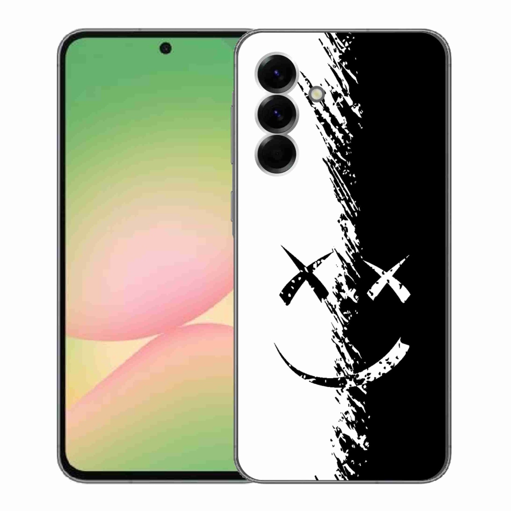 Gél védőhuzat mmCase Samsung Galaxy A56 5G - fekete-fehér mosolygó