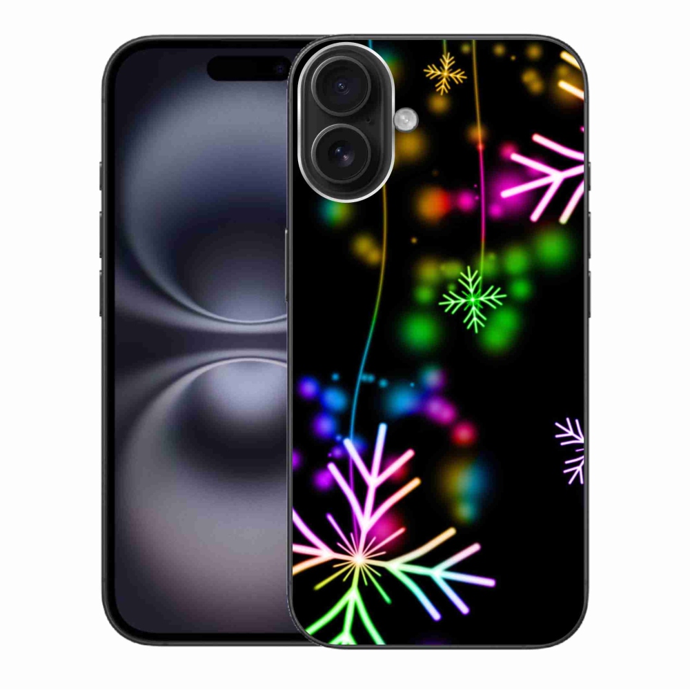 Zselés borítás mmCase iPhone 16 Plus készülékhez - színes pelyhekkel