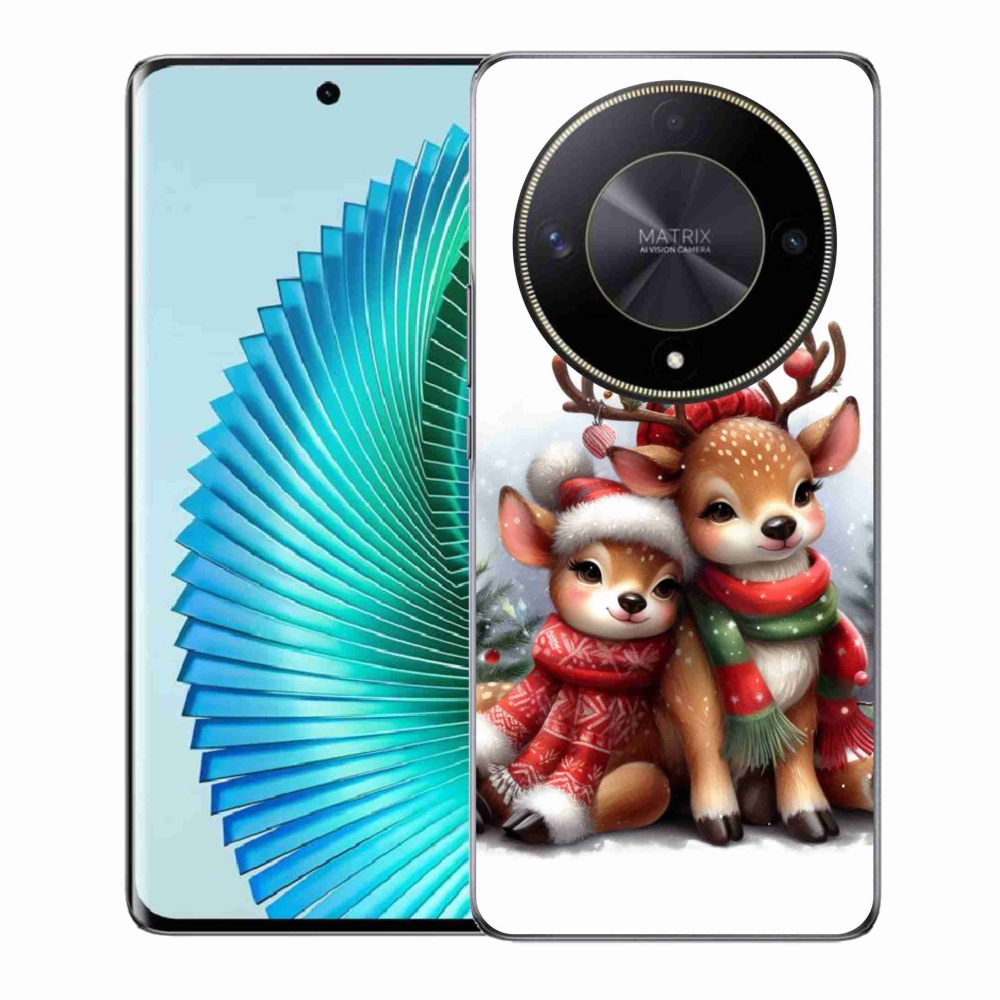 Zselés borítás mmCase a Honor Magic 6 Lite 5G számára - karácsonyi rénszarvas