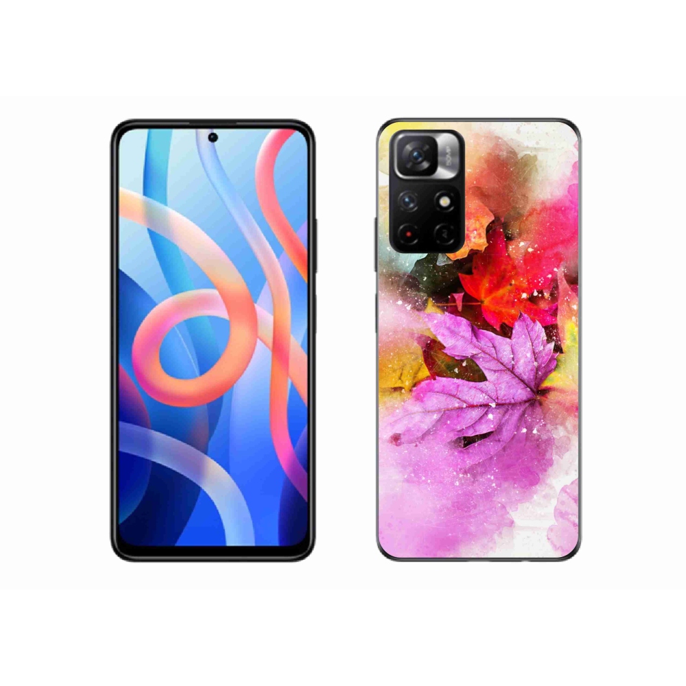 Gél borító mmCase a Xiaomi Redmi Note 11S 5G-hez - színes levelek