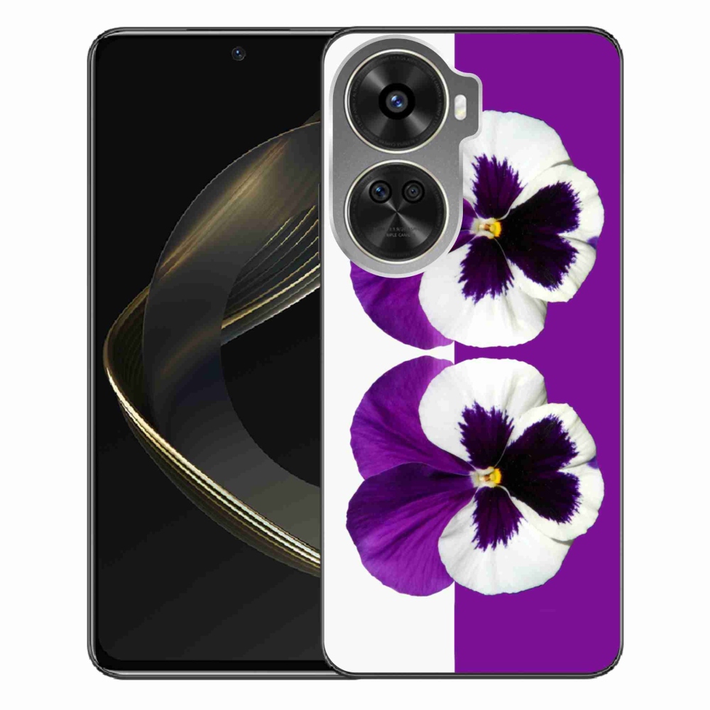 Gél borítás mmCase a Huawei Nova 12 SE-hez - lila és fehér virág