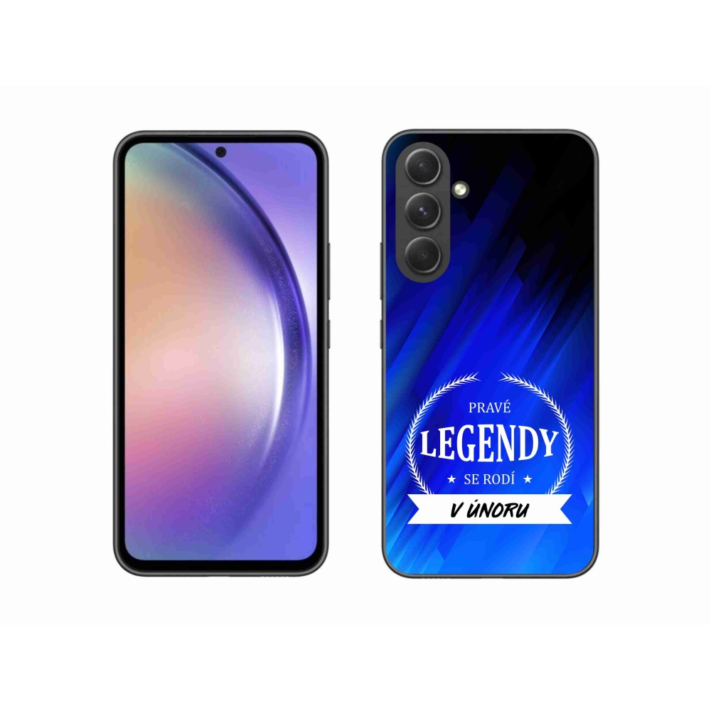 Gél borító mmCase Samsung Galaxy A54 5G - Február legendái kék háttérrel