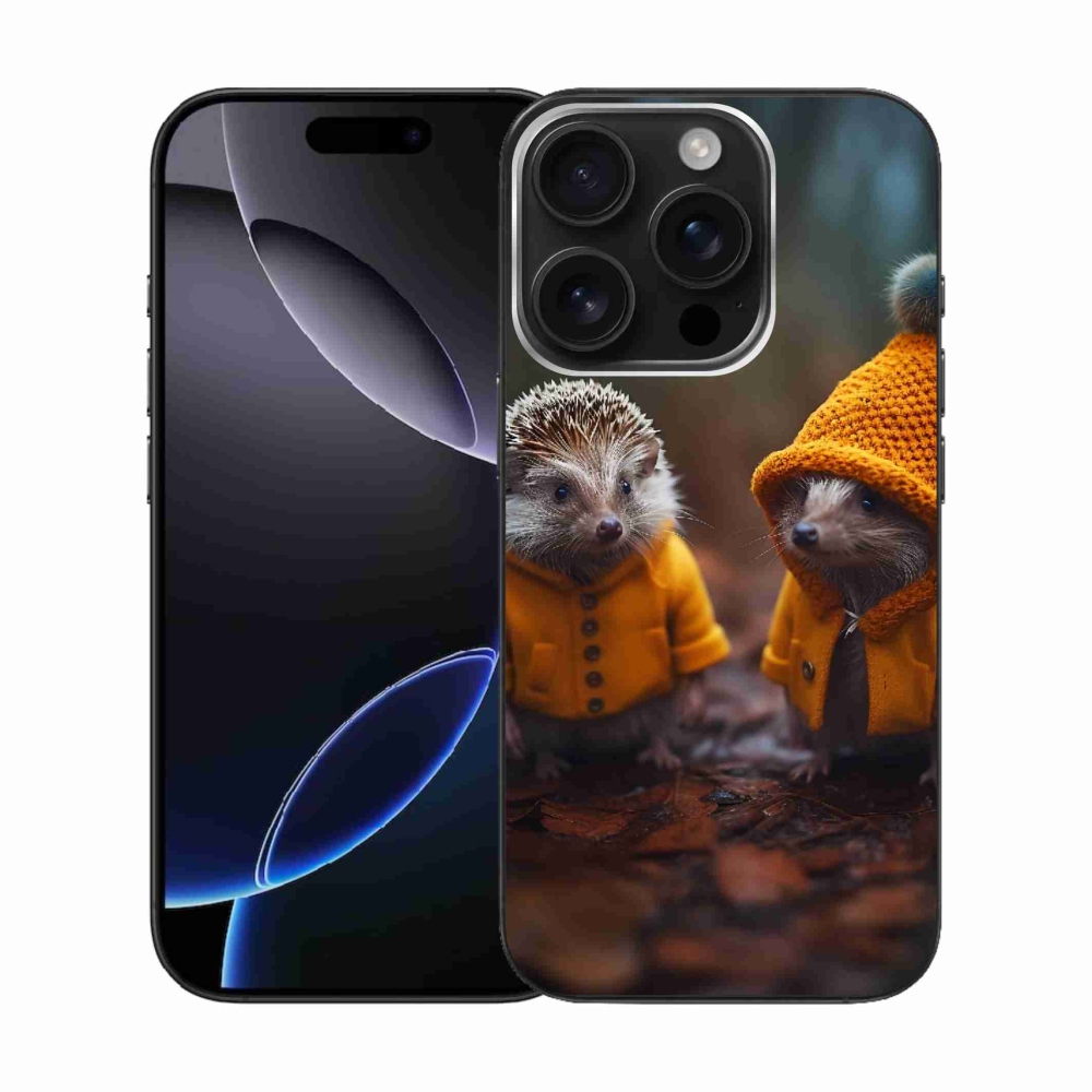 Zselés borítás mmCase iPhone 16 Pro készülékhez - sündisznók