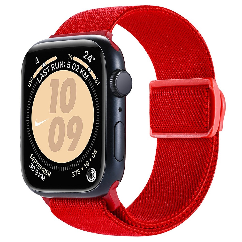 Fokozatos nejlon szíj Apple Watch Ultra/Ultra 2 49mm/SE/SE 2022/2023 44mm/9/8/7 45mm/6/5/4 44mm/3/2/1 42 mm-es Apple Watch Ultra/Ultra 2 órához - piros színű