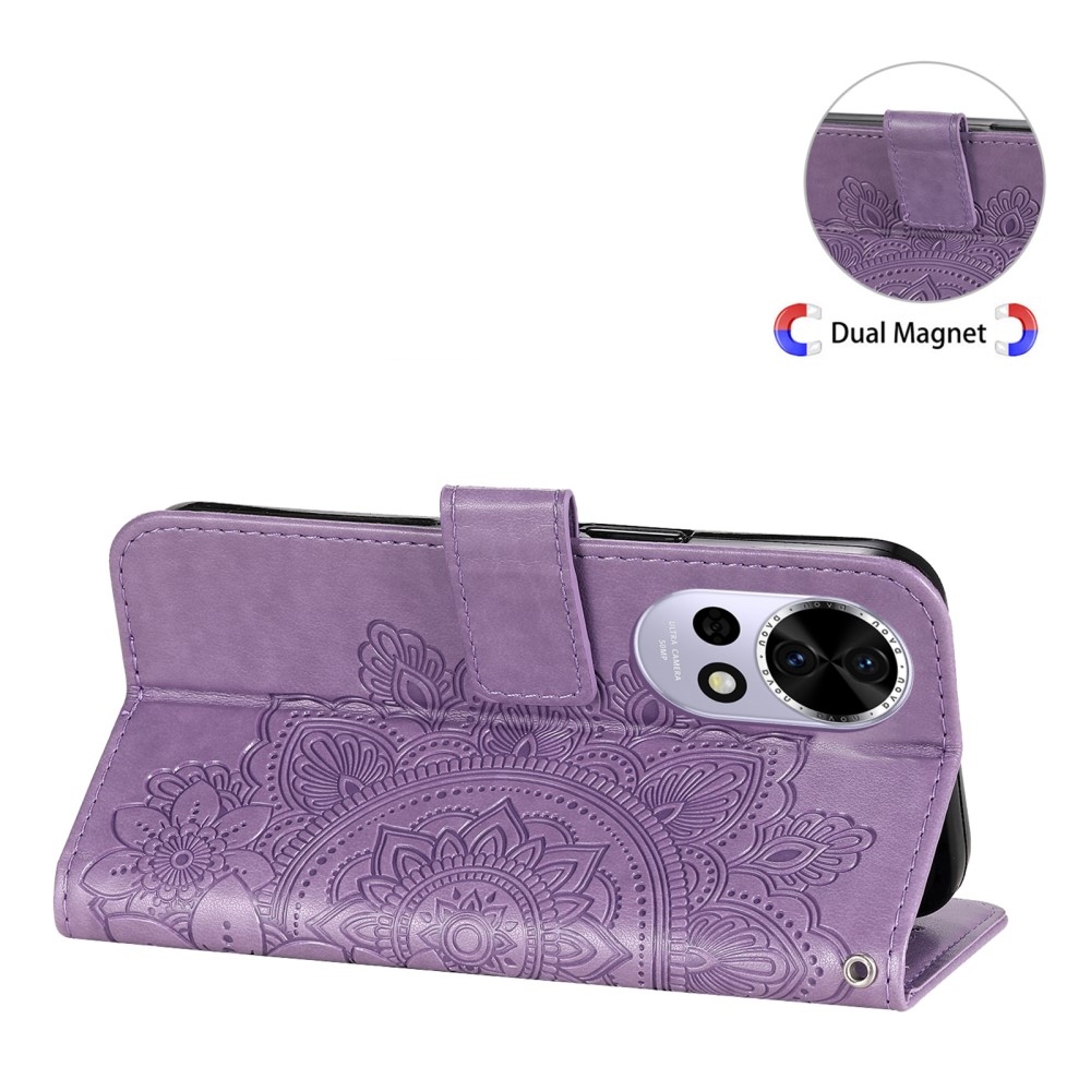 Mandala könyvtáska Huawei Nova 13 5G - lila