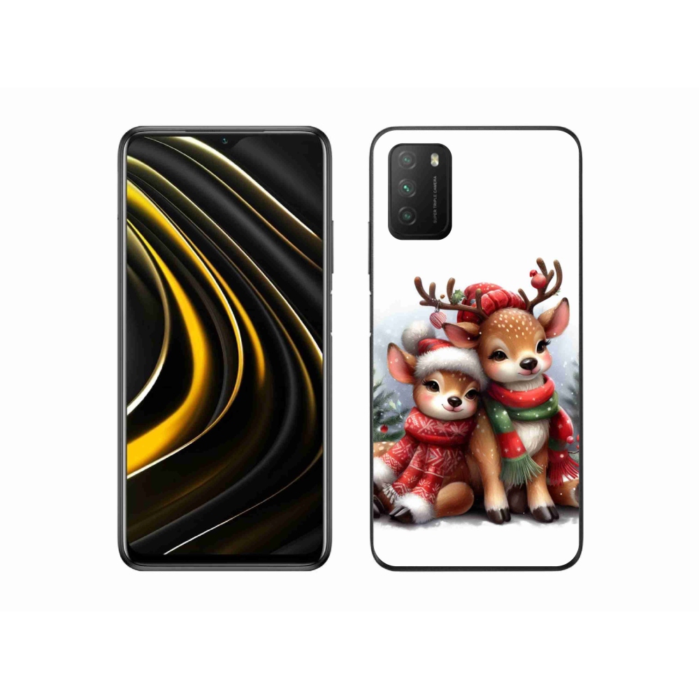 Gél borítás mmCase a Xiaomi Poco M3-hoz - Karácsonyi rénszarvas