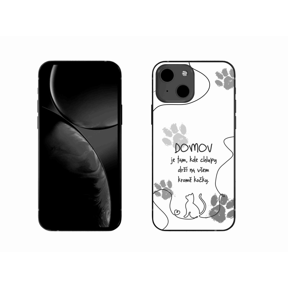 Gél borítás mmCase iPhone 13 6.1 készülékhez - macska motívum fehér háttérrel