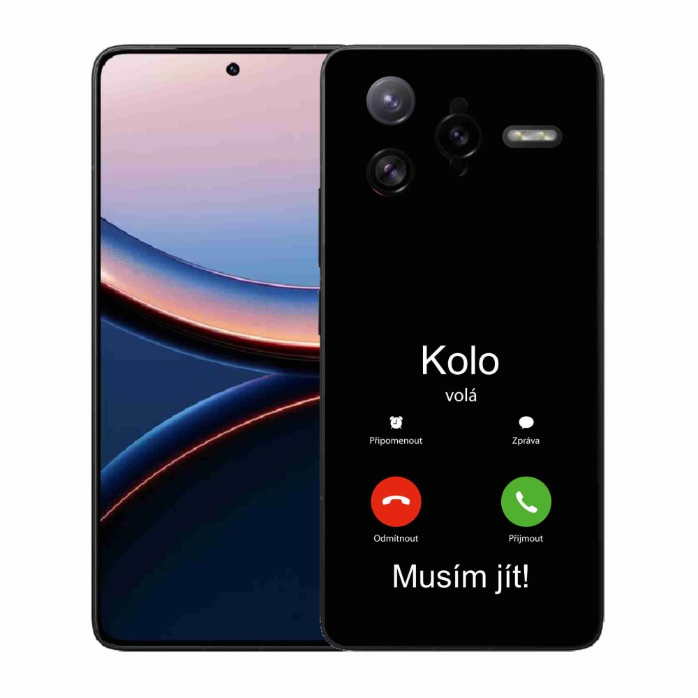 Gél borító mmCase a Xiaomi Poco F7 Ultra - a kerék hívja a fekete hátteret