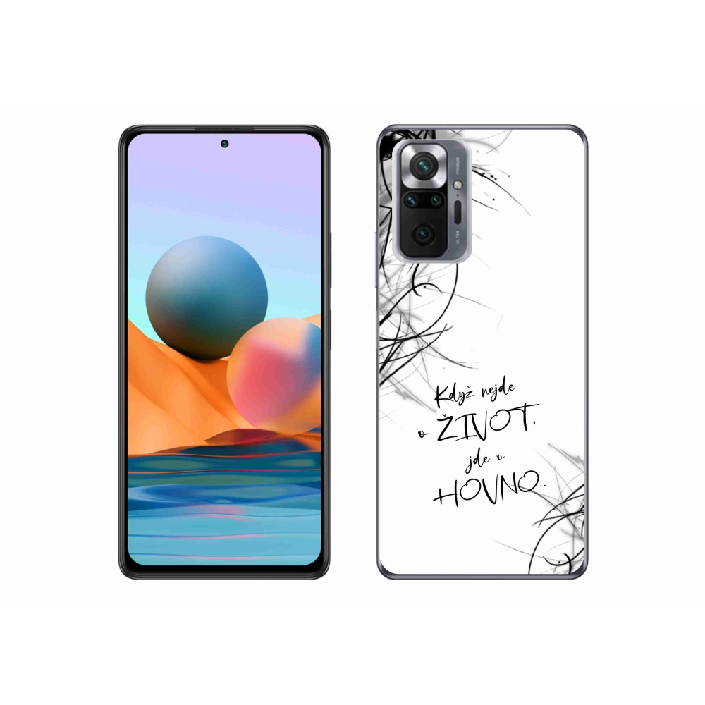 Gél borító mmCase a Xiaomi Redmi Note 10 Pro készülékhez - vicces szöveg 16 fehér háttérrel