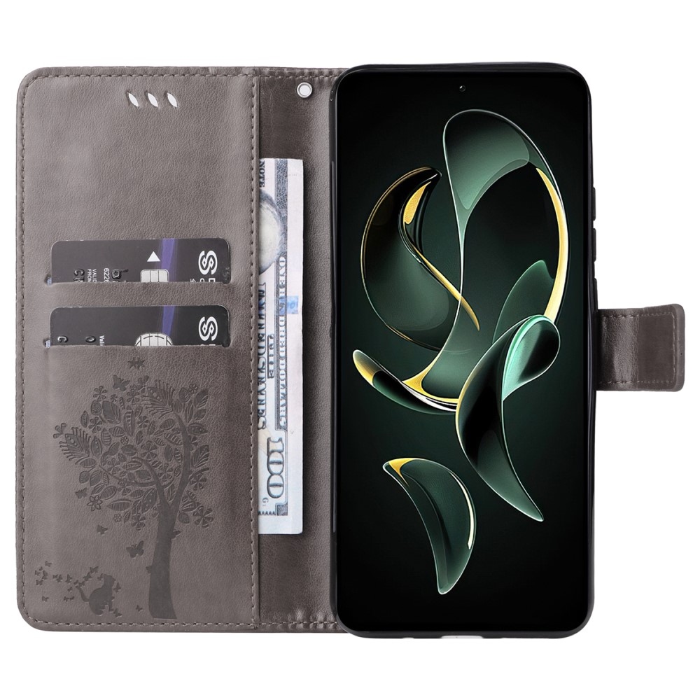 Fa könyv tok Xiaomi 13T/13T Pro-hoz - szürke