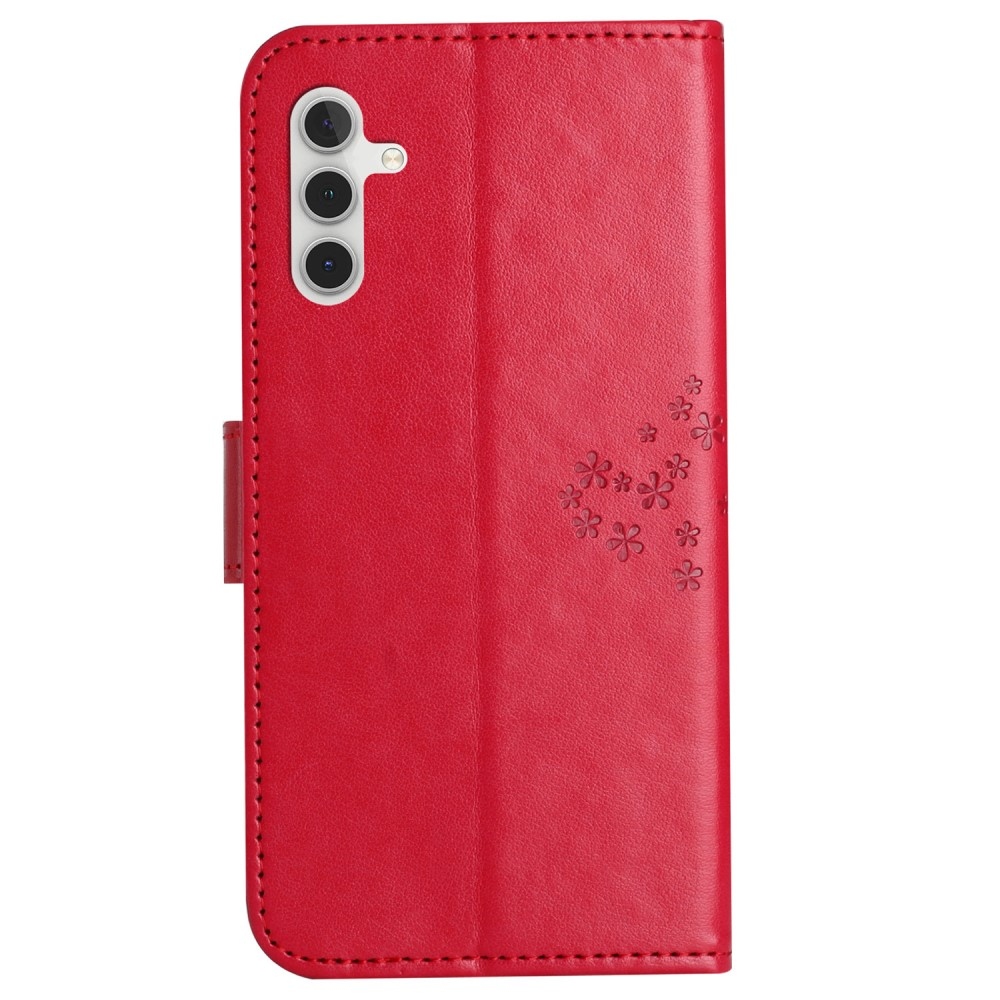 Fás könyv tok Samsung Galaxy S23 FE készülékhez - piros