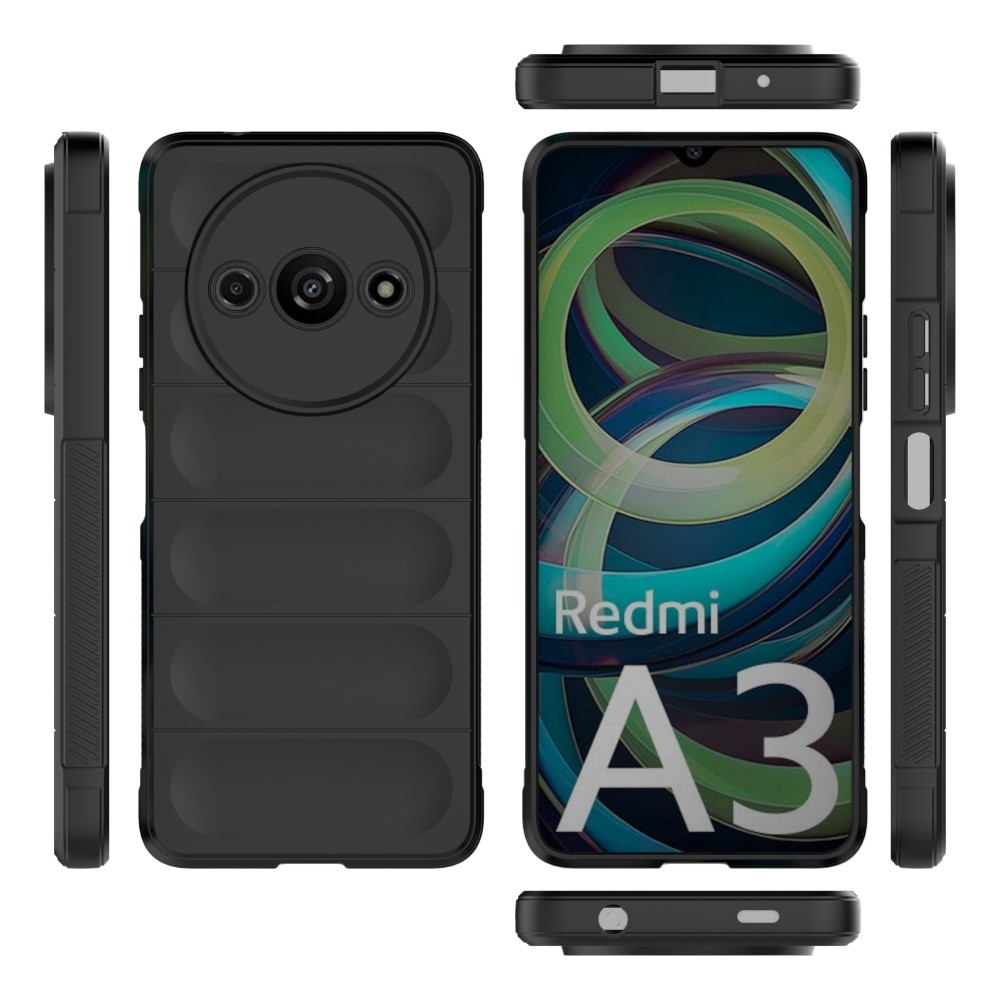 Rugg tartós zselés tok Xiaomi Redmi A3-hoz - fekete