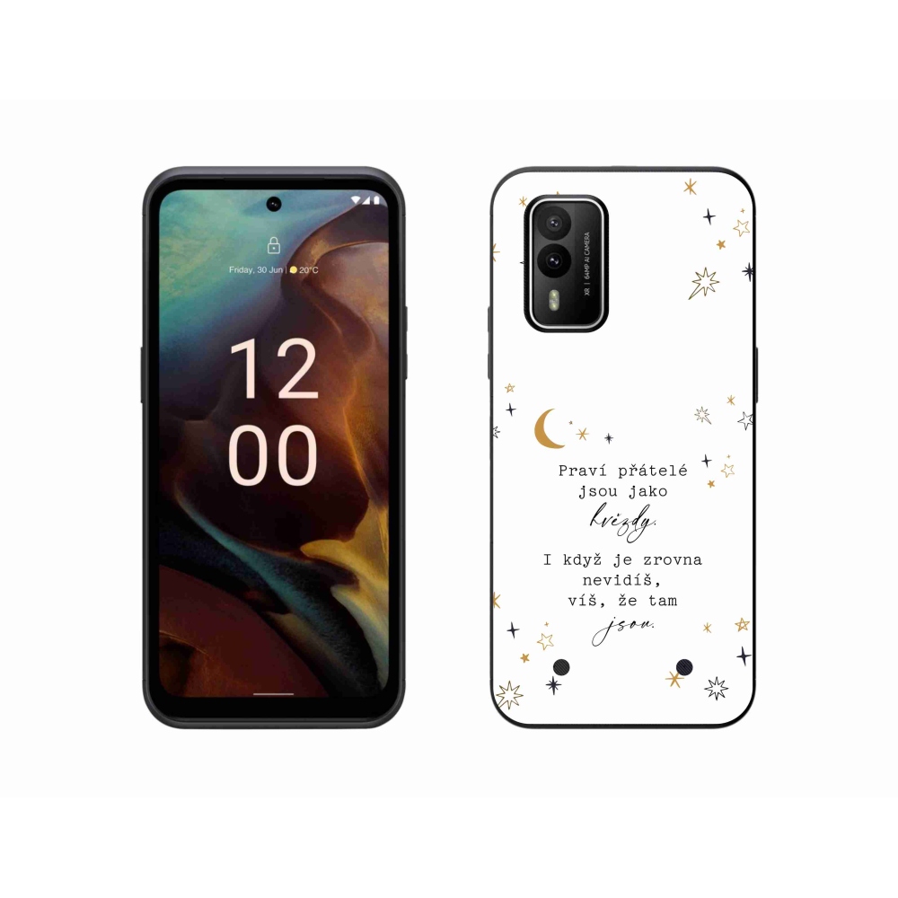 Zselés borítás mmCase a Nokia XR21 készülékhez - idézem 6 fehér háttér