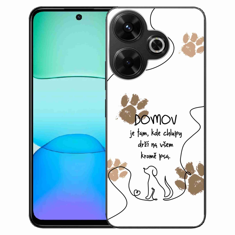 Gél borítás mmCase a Xiaomi Redmi 13 4G/Poco M6 4G - kutya motívum fehér háttérrel