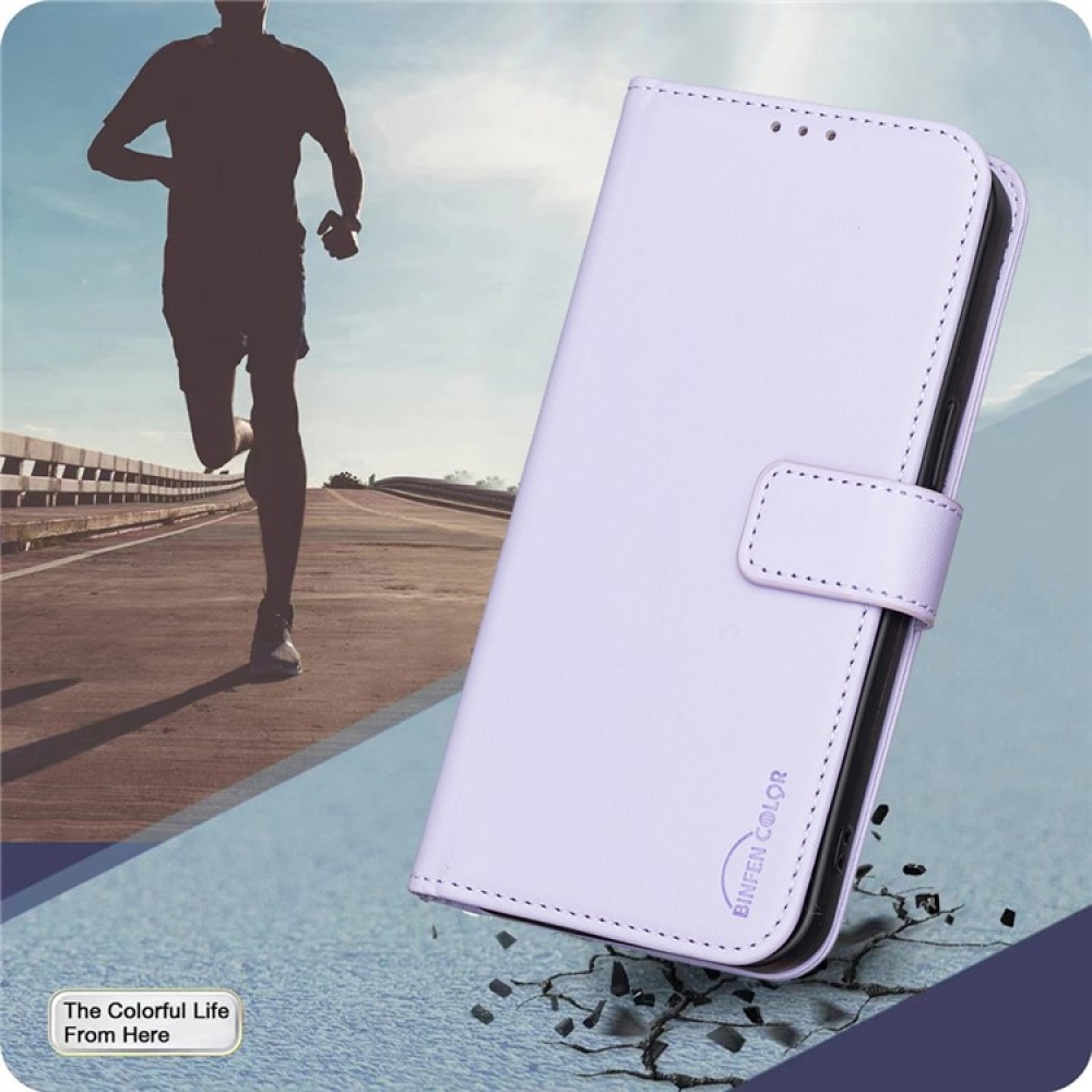 BNF könyv tok Xiaomi Poco F7 5G - világos lila