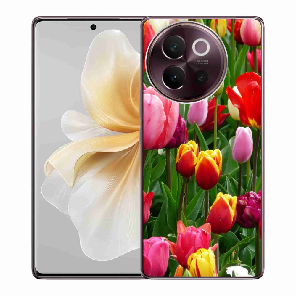 Gél borítás mmCase a Vivo V40 Lite 5G készülékhez - tulipánok